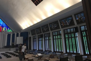 An earthquake in Indonesia damages a Foundation