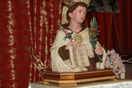 Imagen del relicario de San Ángel de Sicilia.